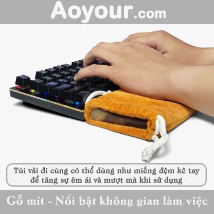 Kê tay bàn phím - Công thái học - Gỗ tràm - Ảnh 8