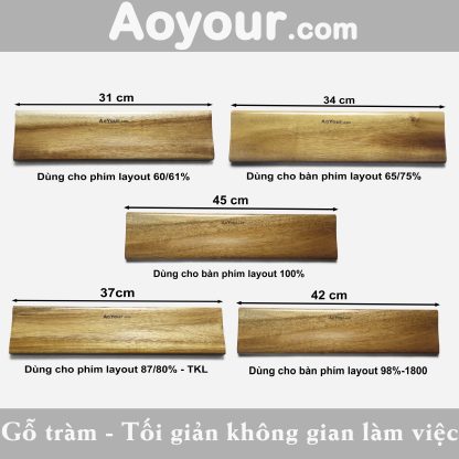 Kê tay bàn phím - Công thái học - Gỗ tràm - Ảnh 7