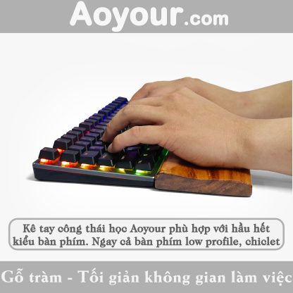 Kê tay bàn phím - Công thái học - Gỗ tràm - Ảnh 5