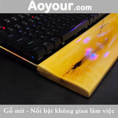 Kê tay bàn phím - Công thái học - Gỗ Mít - Ảnh 3