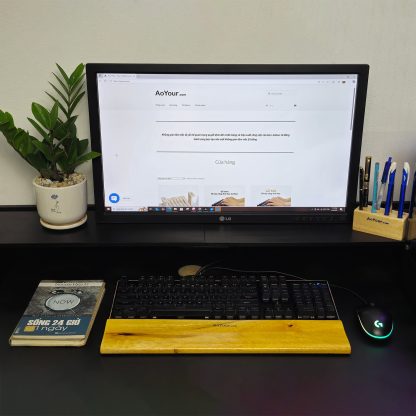 Kê tay bàn phím - Công thái học - Gỗ Mít - Ảnh 2