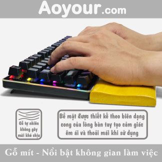 Kê tay bàn phím - Công thái học - Gỗ Mít