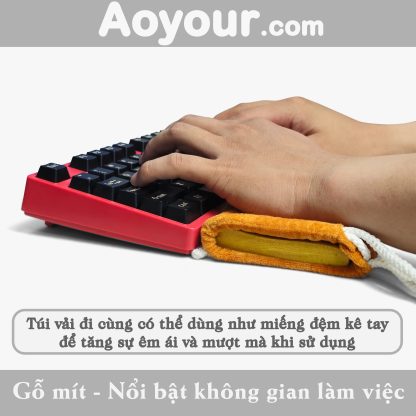 Kê tay bàn phím - Công thái học - Gỗ Mít - Ảnh 6